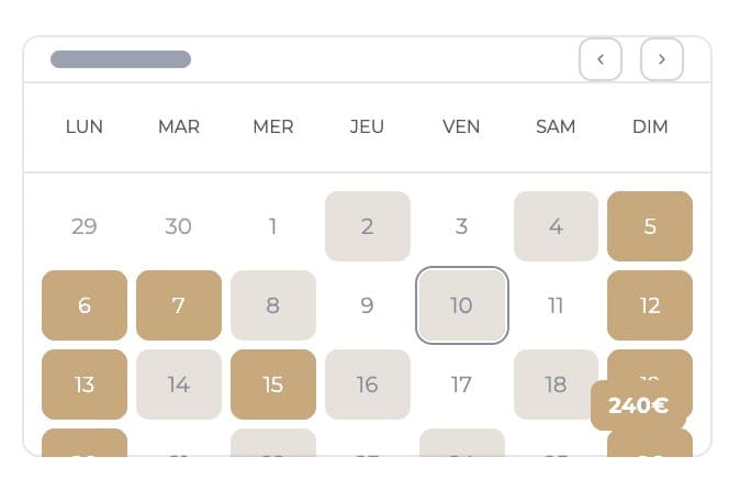 Tarification intelligente et calendrier